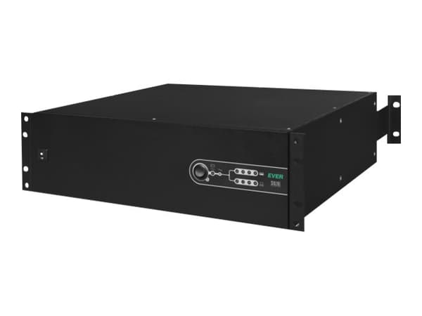 EVER SINLINE 1600 USB HID - UPS (kan monteres i rack) - AC 230 V - 1040 watt - 1600 VA - 5 Ah - USB - utgangskontakter: 6 - 3U - 19"
