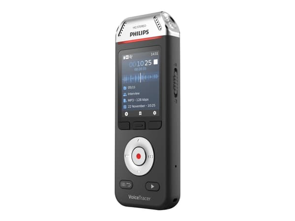 Philips Voice Tracer DVT2110 - Taleopptaker - 200 mW - 8 GB - svart, krom