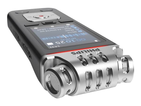 Philips Digital Voice Tracer DVT7110 - Taleopptaker - 8 GB - krom, antrasitt