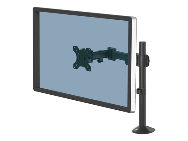 Fellowes Reflex Single Monitor Arm - Monteringssats - justerbar arm - för Bildskärm - metall - svart, RAL 9017 - skärmstorlek: upp till 32 tum - disk