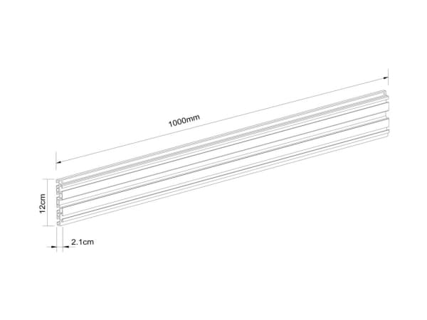 Multibrackets M Pro Series - Monteringskomponent (en skärmskena) - för videovägg - aluminium - svart - stångmontering