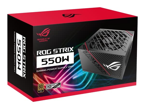 ASUS ROG-STRIX-550G - Strømforsyning (sisäinen) - ATX12V - 80 PLUS Gold - AC 100-240 V - 550 Watt