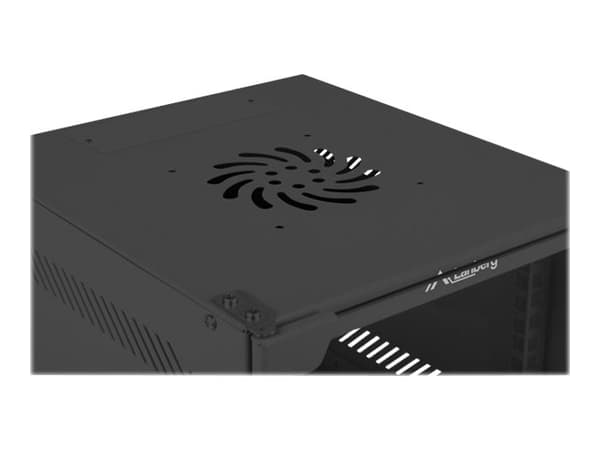 Lanberg - Rack skåp - väggmontering - RAL 9004, svart - 12U - 10"