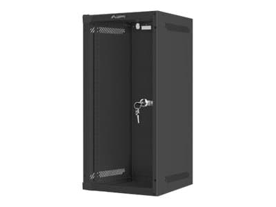 Lanberg - Rack skåp - väggmontering - RAL 9004, svart - 12U - 10"