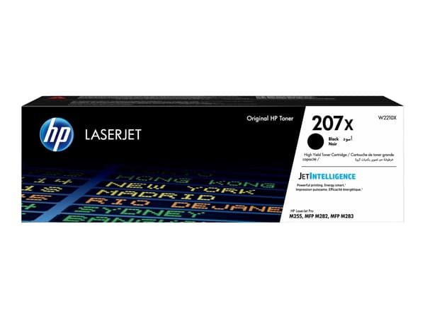 HP 207X - Lång livslängd - svart - original - LaserJet - tonerkassett (W2210X) - för Color LaserJet Pro M255dw, M255nw, MFP M282nw, MFP M283fdn, MFP