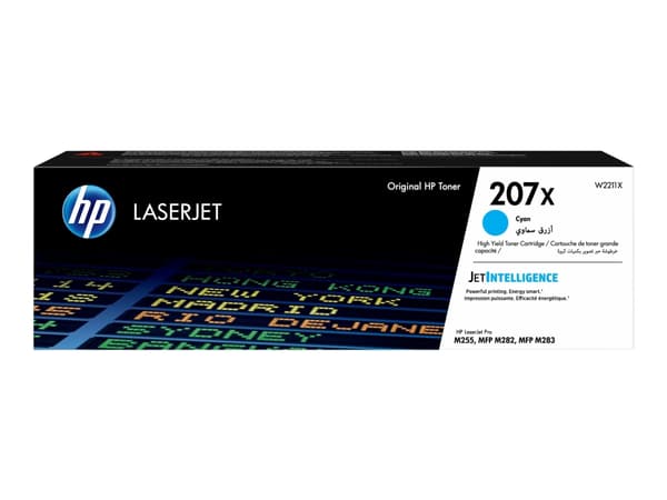 HP 207X alkuperäinen riittoisa syaani LaserJet -värikasetti