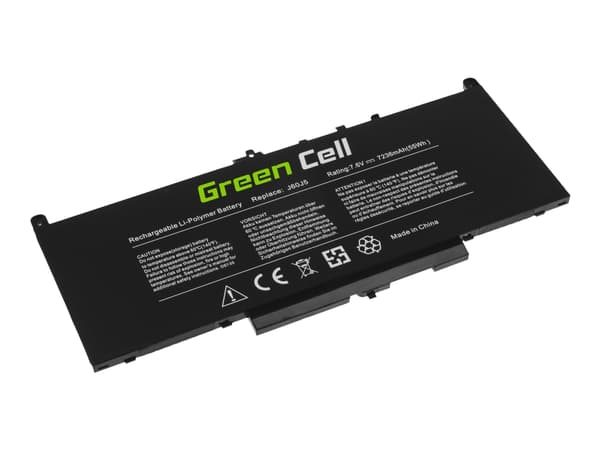 Green Cell - Batteri til bærbar PC (tilsvarer: Dell J60J5) - litiumpolymer - 4-cellers - 5800 mAh - svart - for Dell Latitude E7270, E7470