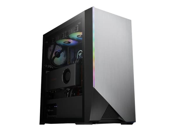 Thermaltake H550 TG ARGB - Tempered Glass ARGB Edition - tower - genomskinlig sidopanel (härdat glas) - ingen strömförsörjning (PS/2) - svart - USB/l