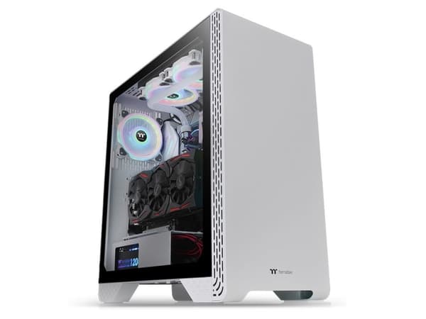 Thermaltake S300 TG Snow - Tempered Glass Snow Edition - tower - ATX - sidepanel med vindu (herdet glass) - ingen strømforsyning (PS/2) - hvit - USB/