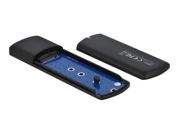 DeLOCK 42615, SSD-kotelo, M.2, M.2, 10 Gbit/s, USB-liitettävyys, Musta