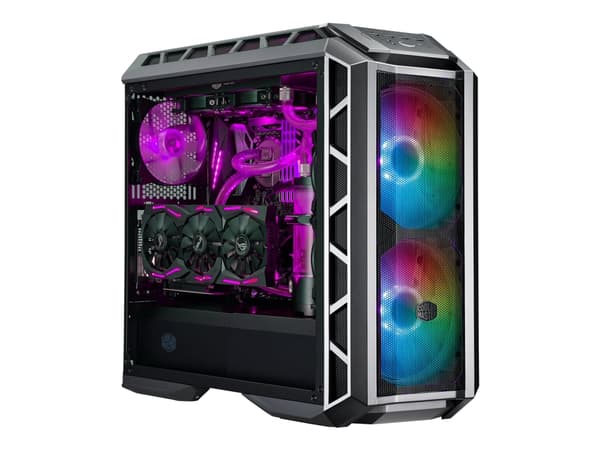 Cooler Master MasterCase H500P Mesh ARGB - Tower - utökad ATX - genomskinlig sidopanel (härdat glas) - ingen strömförsörjning (ATX) - grå kanonmetall