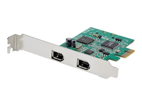 StarTech.com 2 Port 1394a PCI Express FireWire Card - PCIe FireWire Adapter - FireWire-adapter - PCIe lav profil - FireWire x 2 - grønn - TAA-samsvar