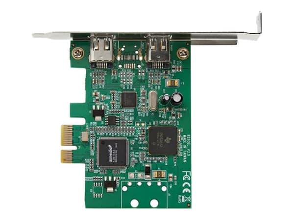 StarTech.com 2 Port 1394a PCI Express FireWire Card - PCIe FireWire Adapter - FireWire-adapter - PCIe lav profil - FireWire x 2 - grønn - TAA-samsvar