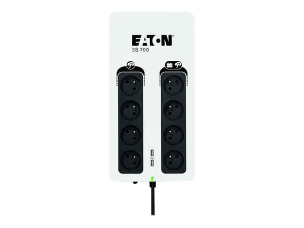 Eaton 3S 700 - UPS - AC 220-240 V - 420 watt - 700 VA - enkeltfase - USB - utgangskontakter: 8