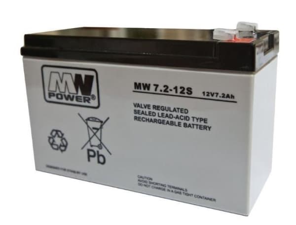 MPL MW POWER MWS 7.2-12 UPS batteri Bly-syre-batteri VRLA AGM Vedligeholdelsesfri 12 V 7,2 Ah Sort, Grå