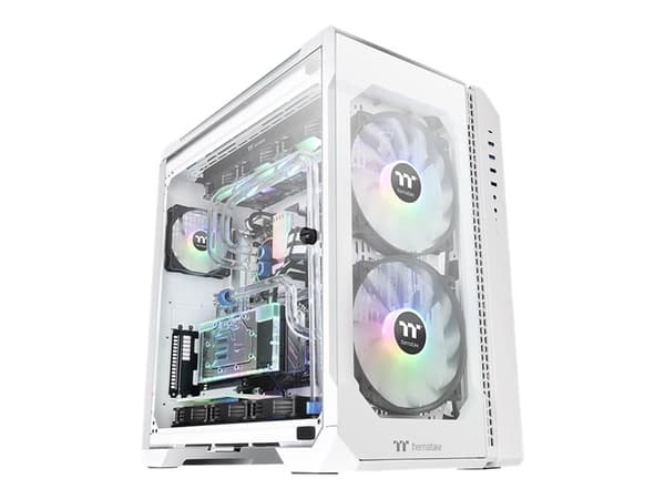 Thermaltake View 51 TG Snow - ARGB Edition - tower - ATX - genomskinlig sidopanel (härdat glas) - ingen strömförsörjning - vit - USB/ljud