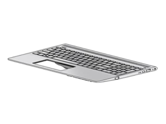 HP L01925-071, Underhölje + tangentbord, Spansk, Tangentbord med bakgrundsbelysning, HP, Pavilion 15