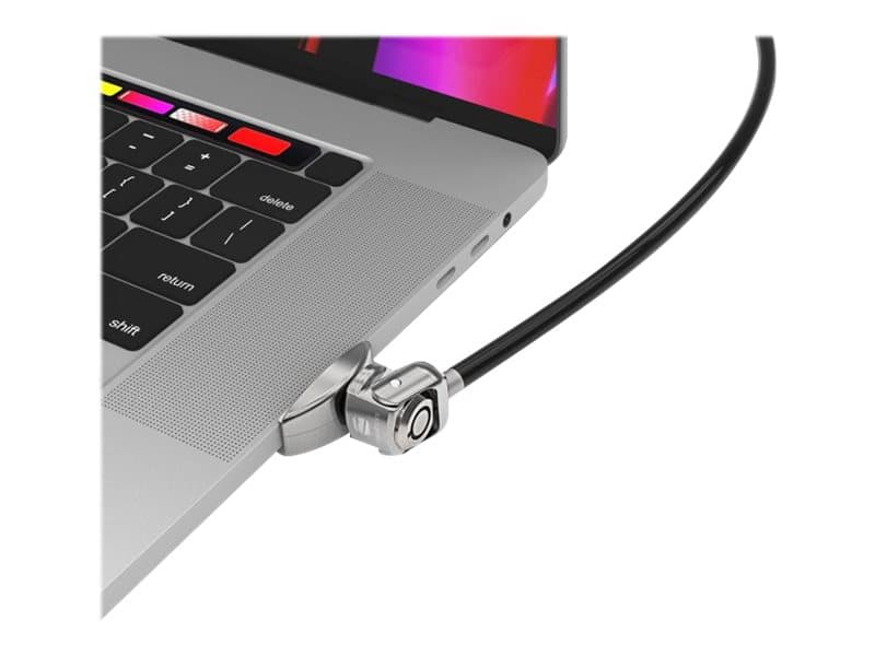 Compulocks Ledge Lock Adapter for MacBook Pro 16" (2019) with Keyed Cable Lock - Adapter för säkerhetslåsurtag - silver - med kabellås med tangenter