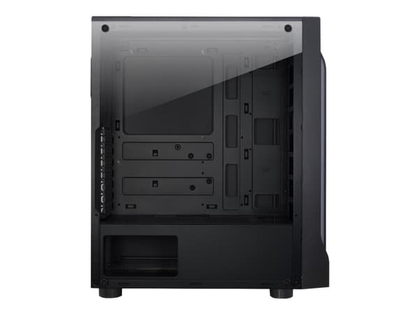Inter-Tech A-3411 Creek - Tower - ATX - sidepanel med vindu (herdet glass) - ingen strømforsyning - USB/lyd
