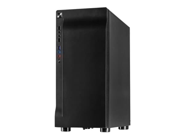 Inter-Tech A-3411 Creek - Tower - ATX - sidepanel med vindu (herdet glass) - ingen strømforsyning - USB/lyd Sort