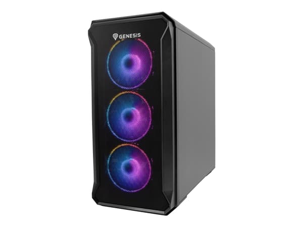 Genesis Irid 503 aRGB - Tower - micro ATX - ingen strömförsörjning (ATX) - svart - USB/ljud