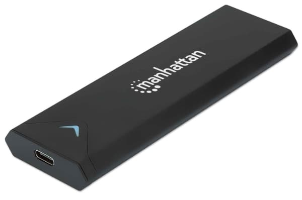 Manhattan 130530, SSD-inkapsling, M.2, M.2, 10 Gbit/s, USB-anslutning, Svart