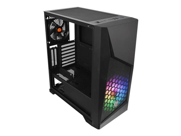 Thermaltake Commander G32 TG ARGB - Tower - ATX - genomskinlig sidopanel (härdat glas) - ingen strömförsörjning (PS/2) - svart - USB/ljud
