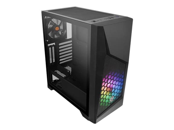 Thermaltake Commander G32 TG ARGB - Tower - ATX - genomskinlig sidopanel (härdat glas) - ingen strömförsörjning (PS/2) - svart - USB/ljud
