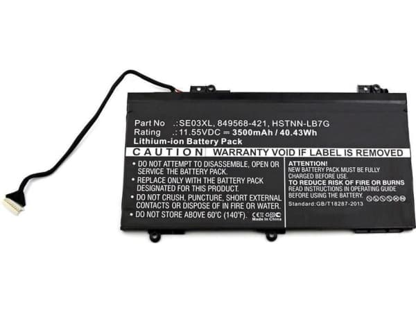 MicroBattery Laptop Battery for HP - 40Wh Li-ion 11.55V 3500mAh Black, Pavilion 14-AL000, Pavilion 14-AL001ng, Pavilion 14-AL003ng, Pavilion 14-