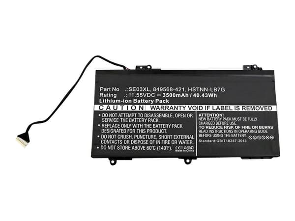 MicroBattery Laptop Battery for HP - 40Wh Li-ion 11.55V 3500mAh Black, Pavilion 14-AL000, Pavilion 14-AL001ng, Pavilion 14-AL003ng, Pavilion 14-