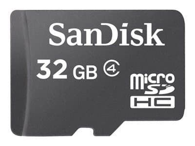 SanDisk - Flashminnekort - 32 GB - Class 4 - microSDHC - svart