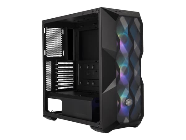 Cooler Master MasterBox TD500 MESH - Tower - utökad ATX - genomskinlig sidopanel (härdat glas) - ingen strömförsörjning (ATX) - svart - USB/ljud Svart