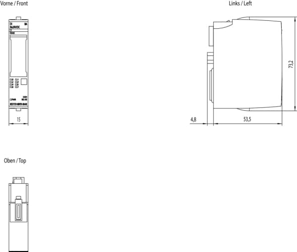 Siemens 6ES7131-6BF01-2AA0, Innendørs, Flerfarget, 400 g, 83 mm, 69 mm, 155 mm