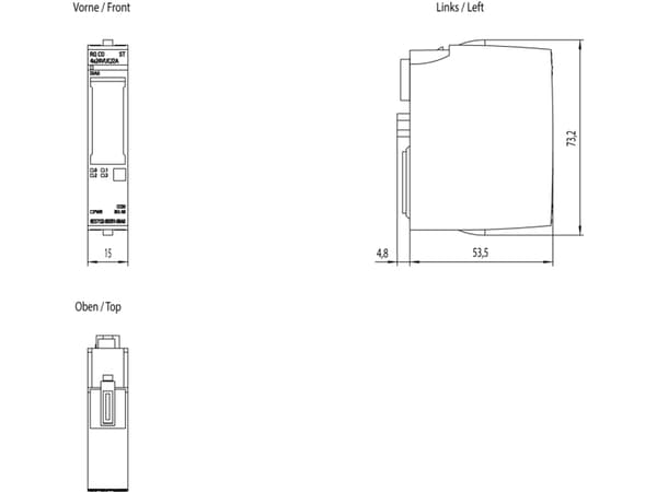 Siemens 6ES7132-6GD51-0BA0, Innendørs, Flerfarget, 37 g, 65 mm, 23 mm, 77 mm