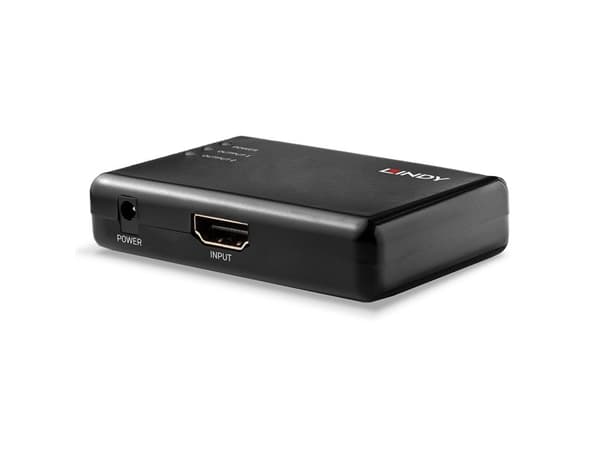 Lindy 38357, HDMI, 2x HDMI, 3840 x 2160 piksler, Sort, Plast, 4K Ultra HD