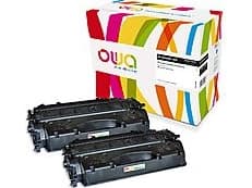 OWA - 2-pack - svart - kompatibel - tonerpatron (alternativ for: Canon 719H, HP CE505XD) - for HP LaserJet P2055, P2055d, P2055dn, P2055x