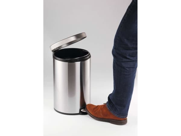 Durable 340123, 12 l, Rund, Rostfritt stål, Rostfritt stål, Pedal, Rostfritt stål