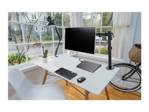 Kensington SmartFit Ergo Single Extended Monitor Arm - Monteringssett - justerbar arm - for Skjerm - pulverbelagt stål - svart - skjermstørrelse: inn