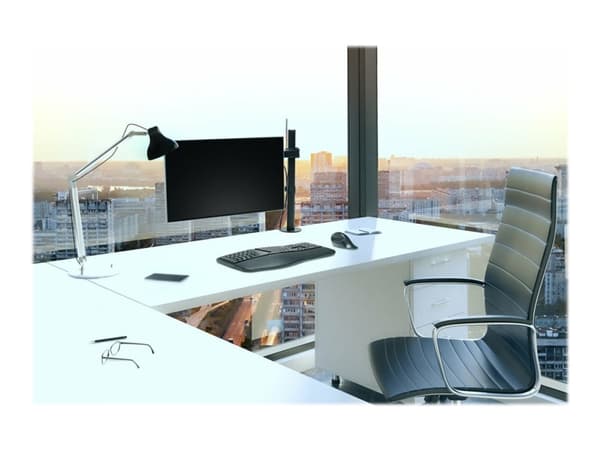 Kensington SmartFit Ergo Single Extended Monitor Arm - Monteringssett - justerbar arm - for Skjerm - pulverbelagt stål - svart - skjermstørrelse: inn
