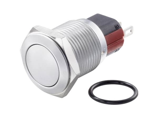 TRU COMPONENTS TC-7494908 TC-GQ16-KH-11Z/J/C Ilkivallankestävä painonappikytkin 48 V/DC 2 A 1 x Pois/Päällä Napsautus IP65 1 kpl 1 kpl