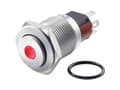 Miniatyrbilde 3 av 3: TRU COMPONENTS TC-7494928 TC-GQ16-KH-11D/J/R/12V/C Hærværkssikret trykkontakt 48 V/DC 2 A 1 x Off/(On) Tastende Rød IP65 1 stk