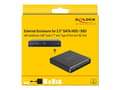 Pikkukuva 4 / 5: Delock ulkoinen kotelo 2,5" SATA HDD / SSD-levylle, jossa on ylimääräinen USB Type-C ja Type-A portti ja SD-korttipaikka - Lagringspakning - 2,5" - S