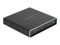 Pikkukuva 2 / 5: Delock ulkoinen kotelo 2,5" SATA HDD / SSD-levylle, jossa on ylimääräinen USB Type-C ja Type-A portti ja SD-korttipaikka - Lagringspakning - 2,5" - S