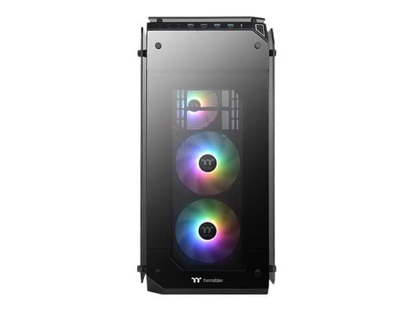 Thermaltake View 71 TG - ARGB Edition - tower - utökad ATX - genomskinlig sidopanel (härdat glas) - ingen strömförsörjning (PS/2) - svart - USB/ljud