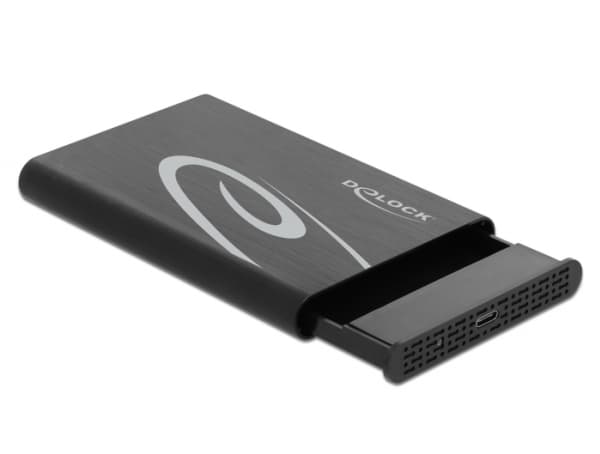 Delock 2,5" eksternt kabinett SATA HDD / SSD > USB 3.0 - Lagringspakning - 2,5" - SATA 6Gb/s - USB 3.1 (Gen 2) - sortering
