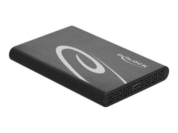 Delock 2,5" eksternt kabinett SATA HDD / SSD > USB 3.0 - Lagringspakning - 2,5" - SATA 6Gb/s - USB 3.1 (Gen 2) - sortering Sort