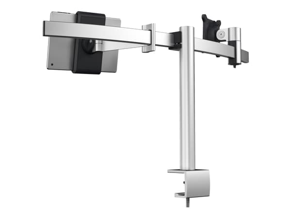 DURABLE - Kiinnityssarja - Säädettävä varsi - Monitorille / Tabletille - Alumiini, Premium muovi - Hopea - Näytön koko: 21"-27" (näyttö) / 7"-13" (ta