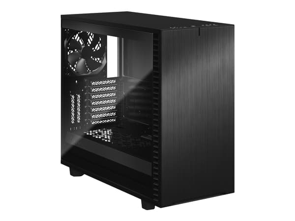 Fractal Design Define 7 - Tower - utökad ATX - genomskinlig sidopanel (härdat glas) - ingen strömförsörjning (ATX) - svart - USB/ljud