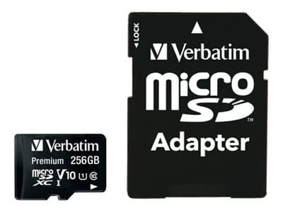 Verbatim Premium - Flashminnekort (SD-adapter inkludert) - 256 GB - UHS Class 1 / Class10 - microSDXC UHS-I