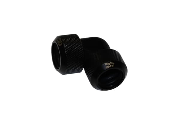 Alphacool 17446, Slangkoppling, mässing, Svart, 90°, 38 mm, 38 mm